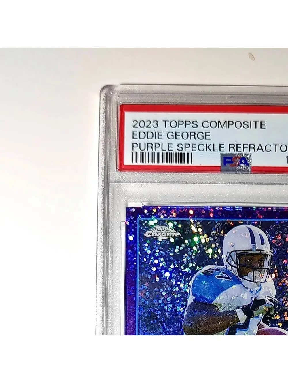 Eddie George 2023 Topps Chrome 012/250 #34 Purple Speckle Refractors PSA 9 Mint